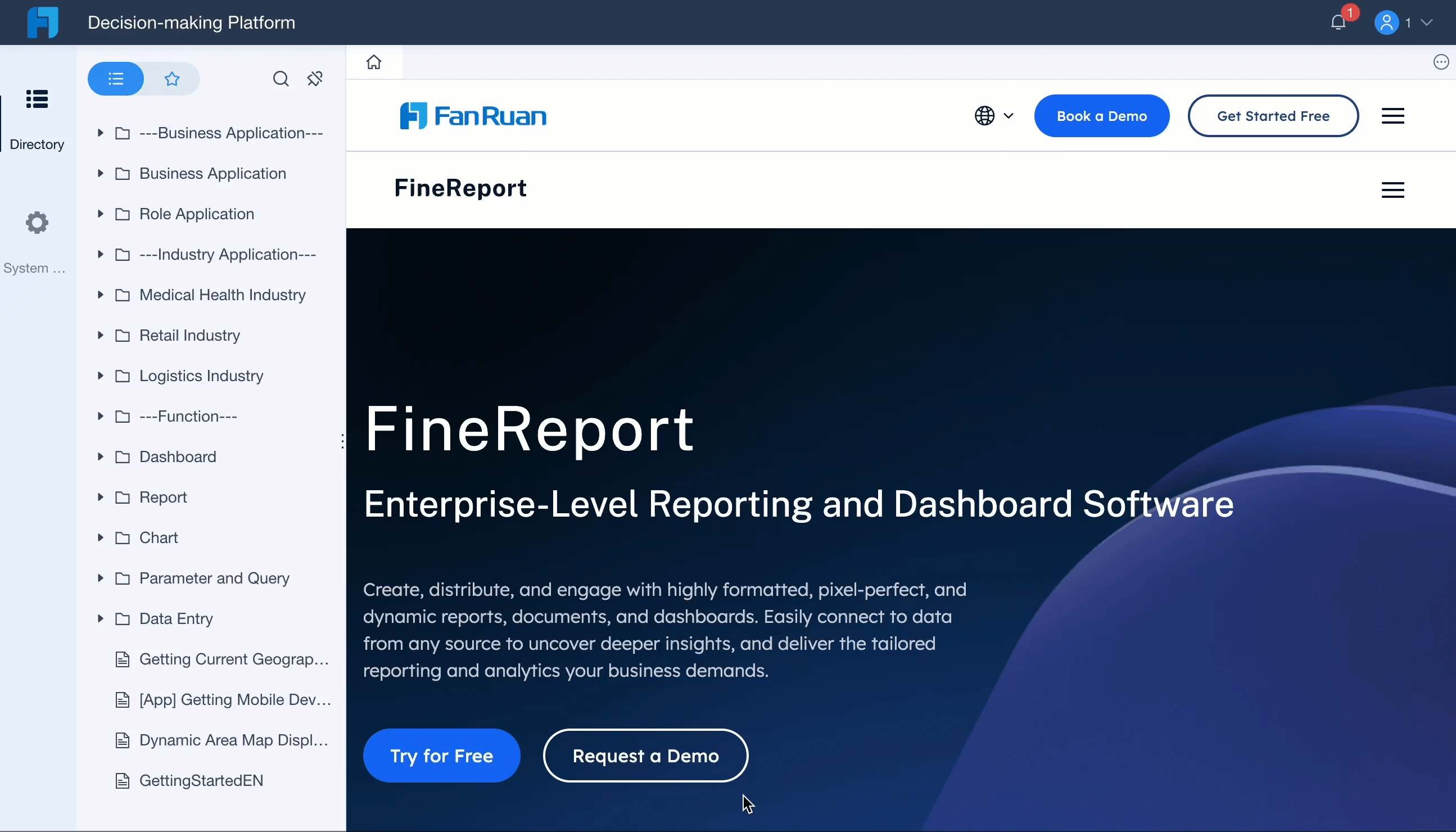 Global API - FS-FineReport Help Document