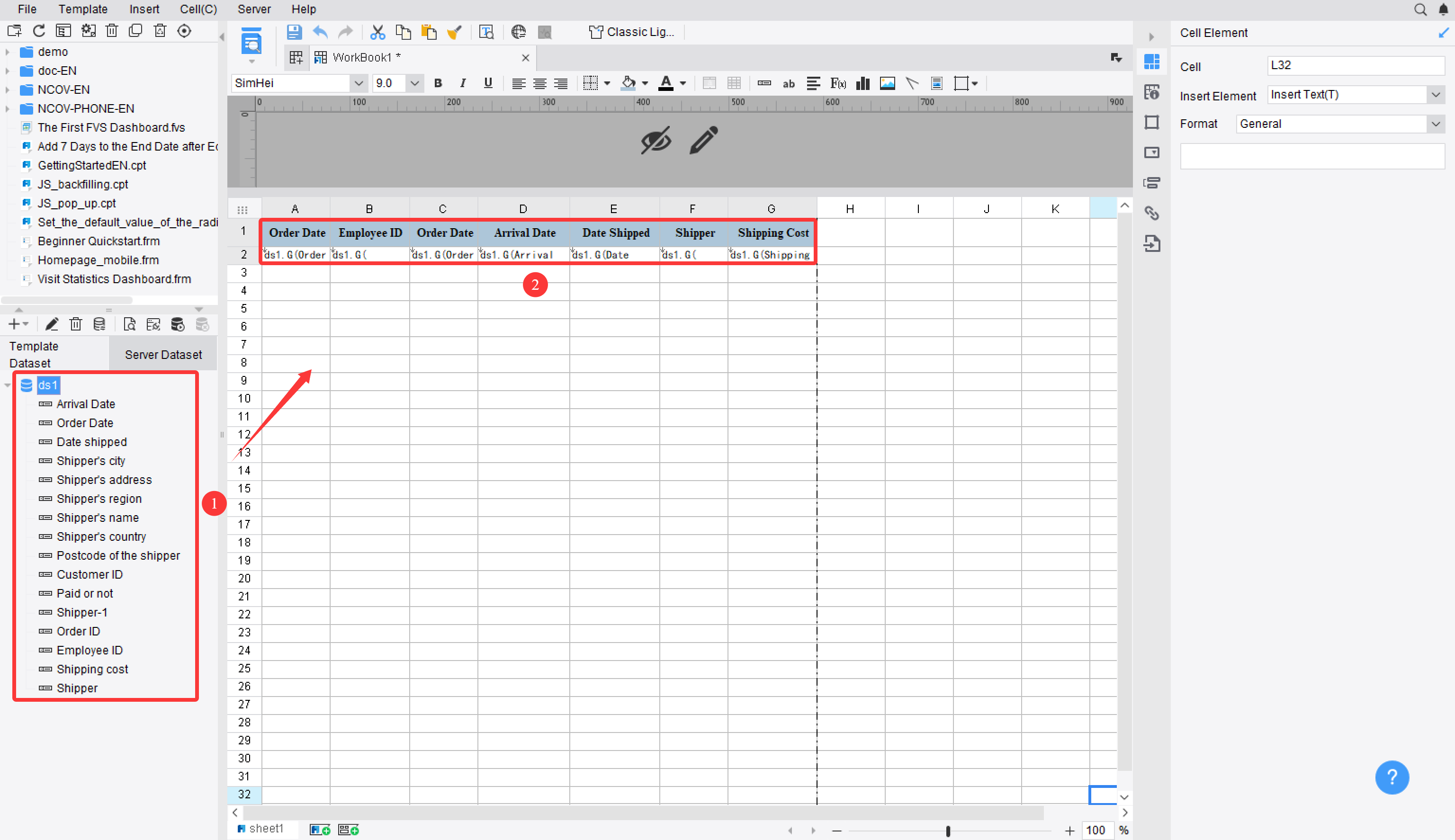 Displaying Corresponding Data on the Parameter Panel by JS-FineReport ...