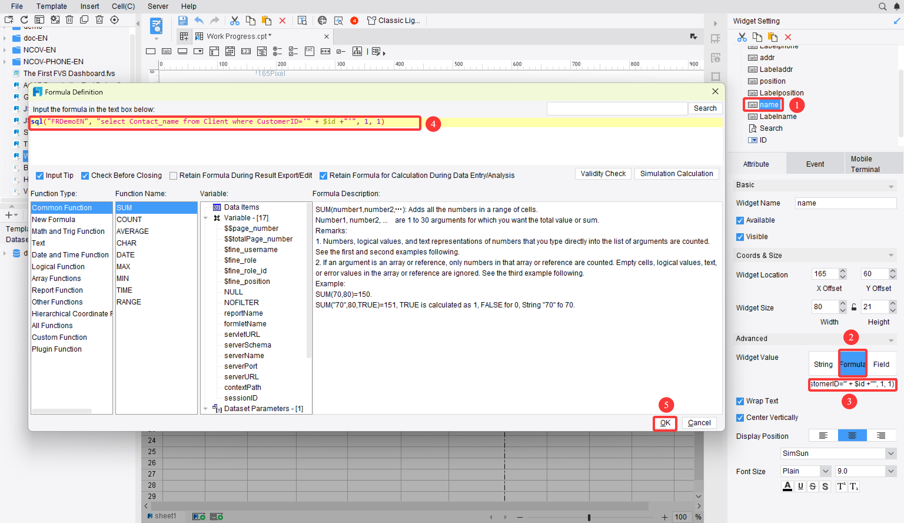 Displaying Corresponding Data on the Parameter Panel by JS-FineReport ...