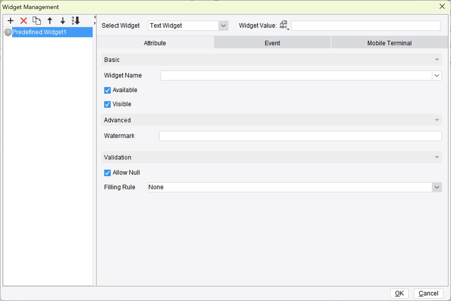 Widget Management-FineReport Help Document