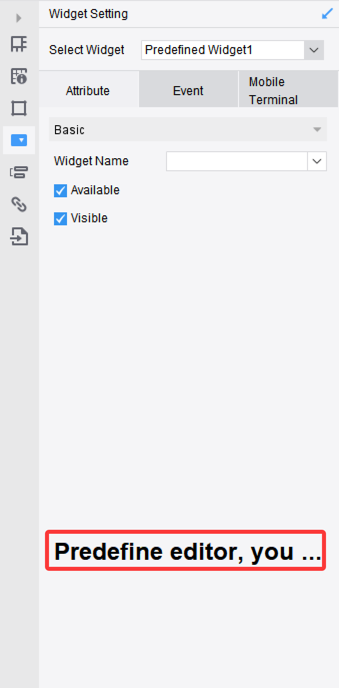 Widget Management-FineReport Help Document