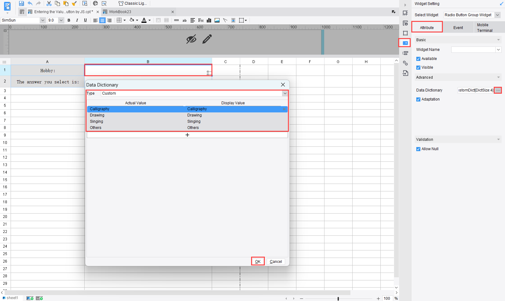 Entering the Value in the Dialog Box Popping up After Clicking the ...