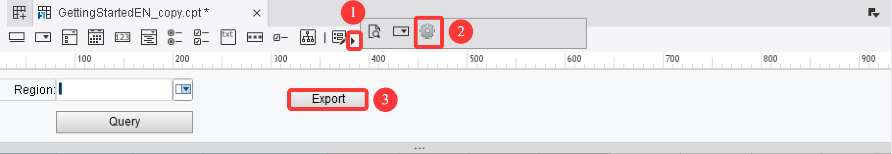 Predefined Export Button by JS-FineReport Help Document