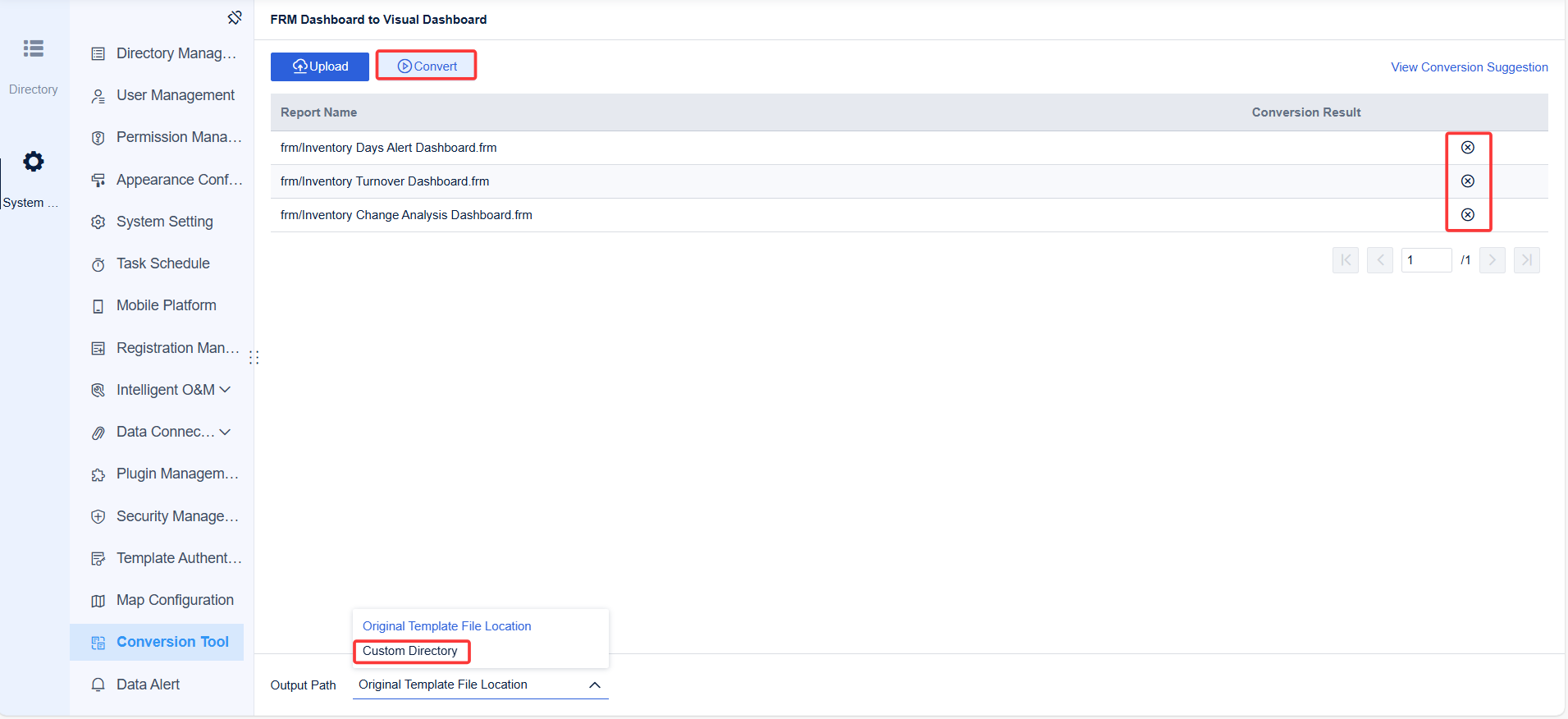 FRM to FVS Dashboard Conversion Tool-FineReport Help Document