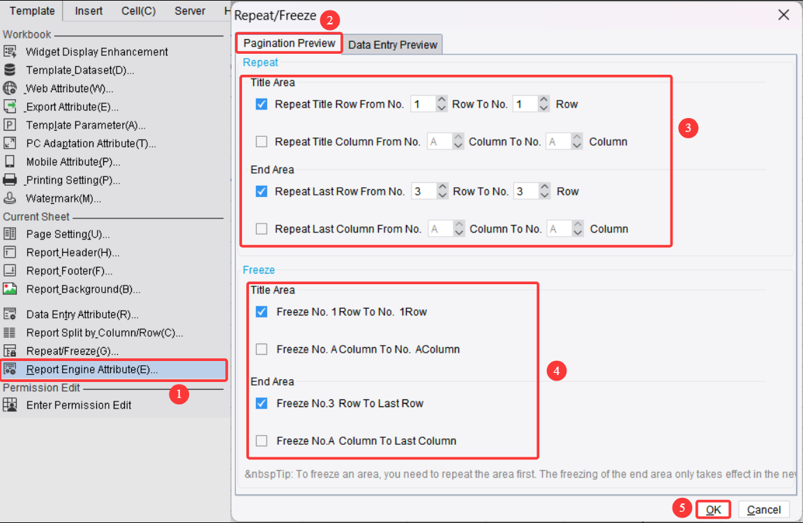 Freezing the End Row with the New Calculation Engine Enabled-FineReport ...
