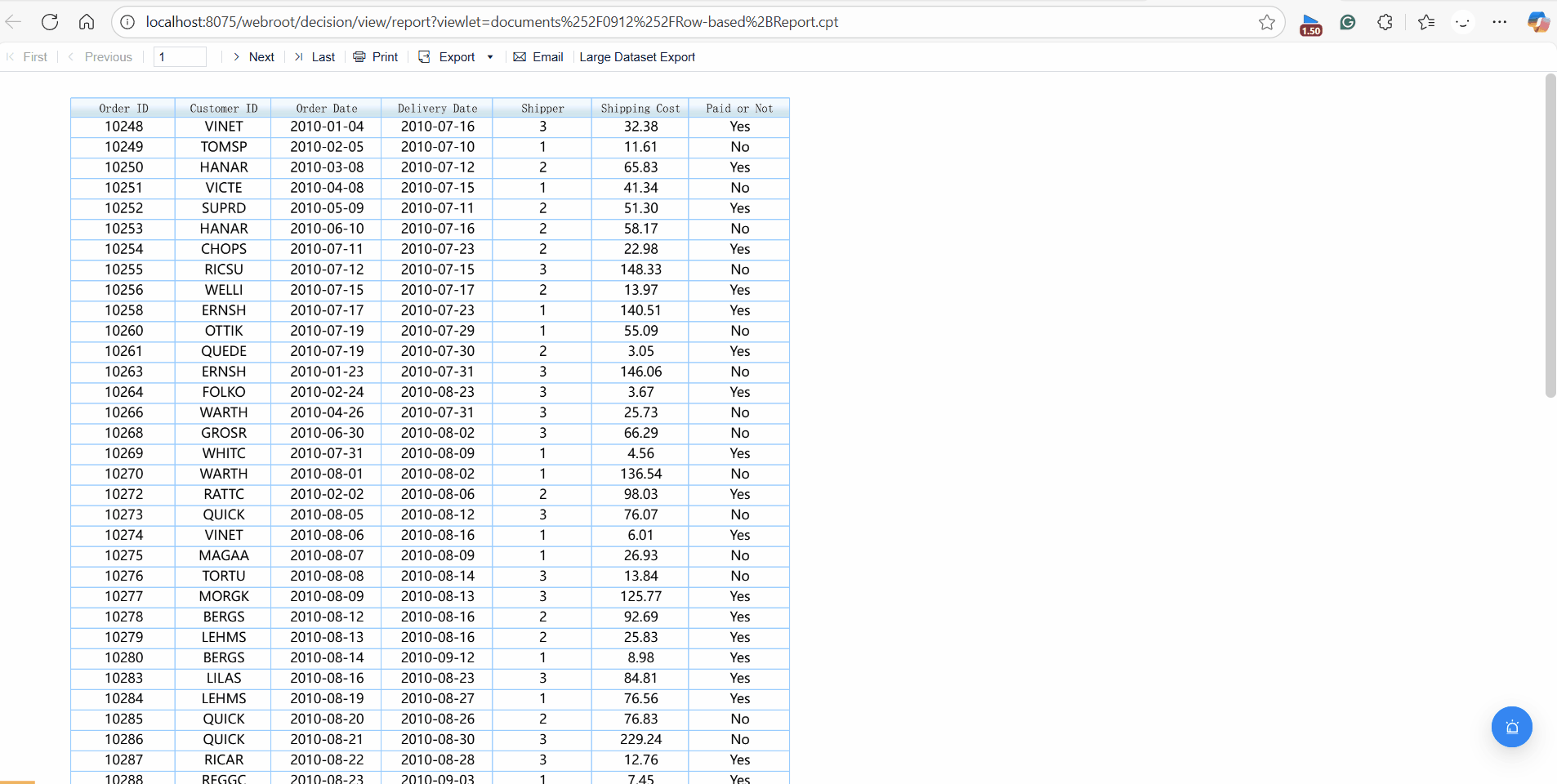 Large Dataset Export with the New Calculation Engine Enabled-FineReport ...
