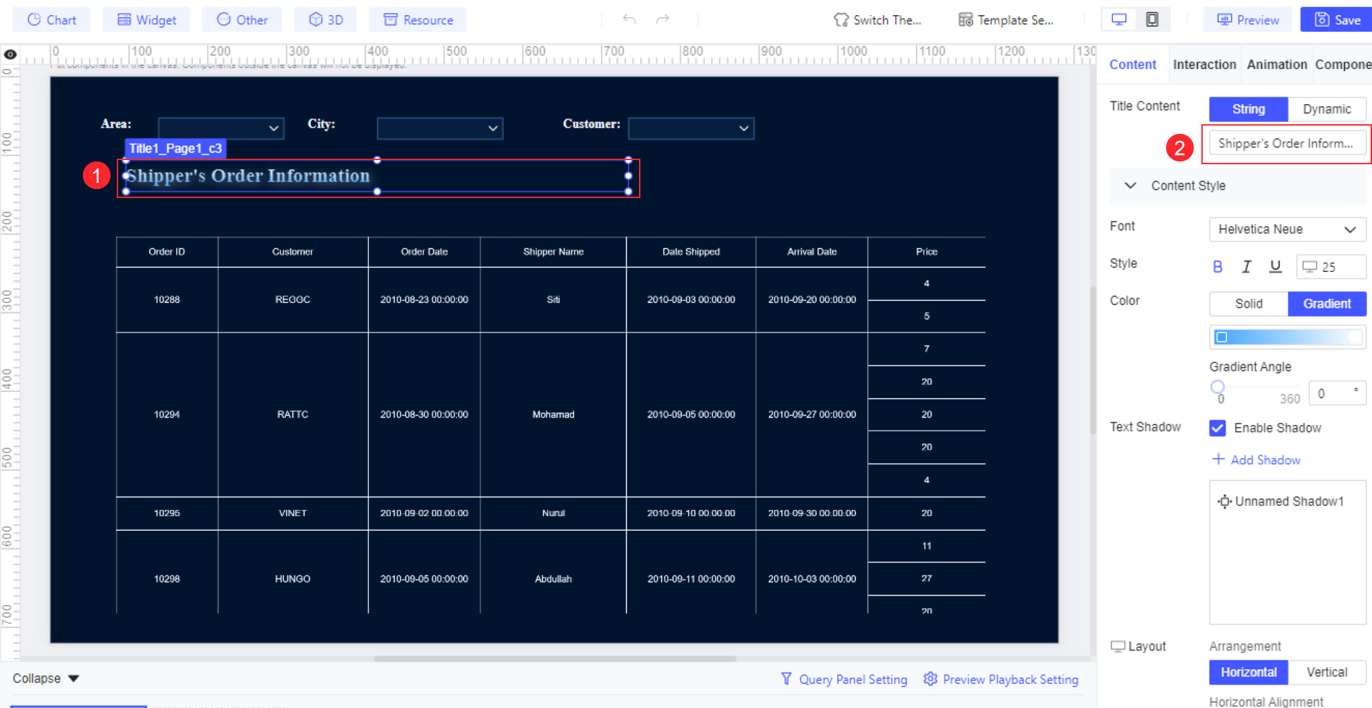 Widget Linkage and Query in FVS-FineReport Help Document