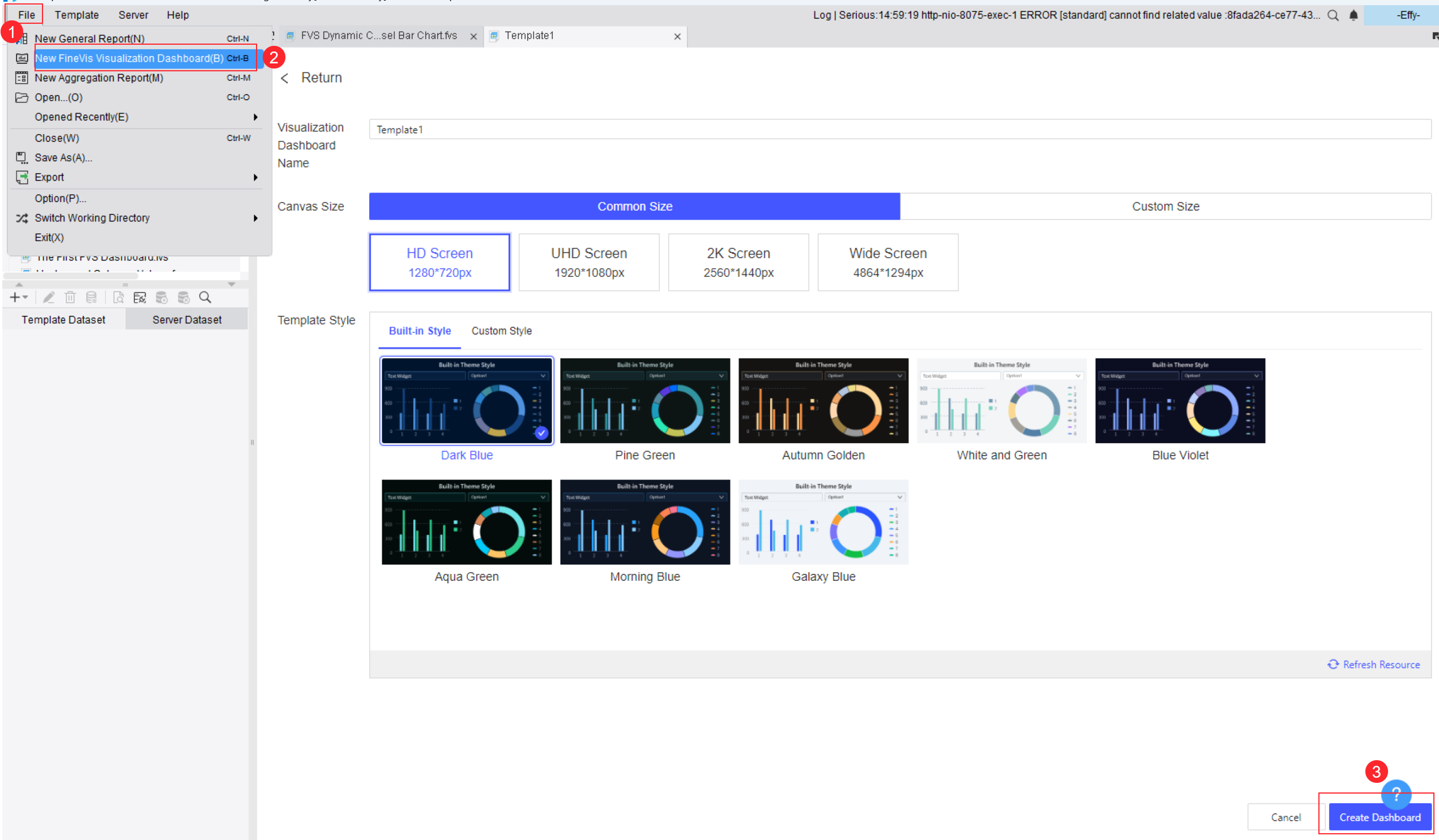 FVS Dynamic Carousel Bar Chart-FineReport Help Document