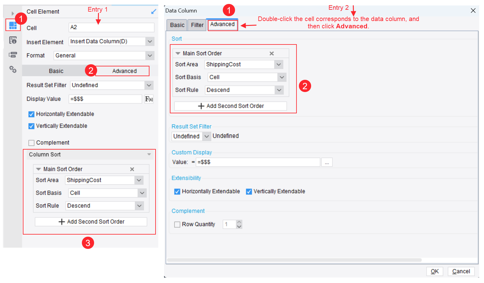 Advanced Sort for Tables in FVS-FineReport Help Document