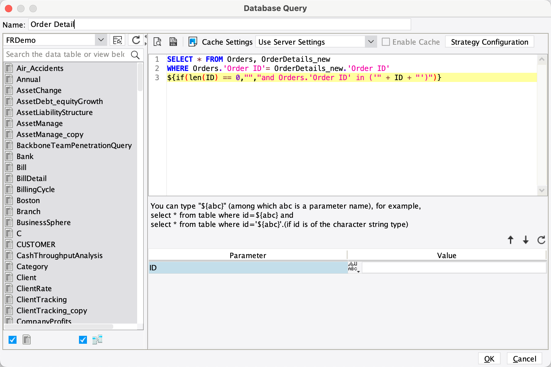 Query Association Widget Plugin-FineReport Help Document