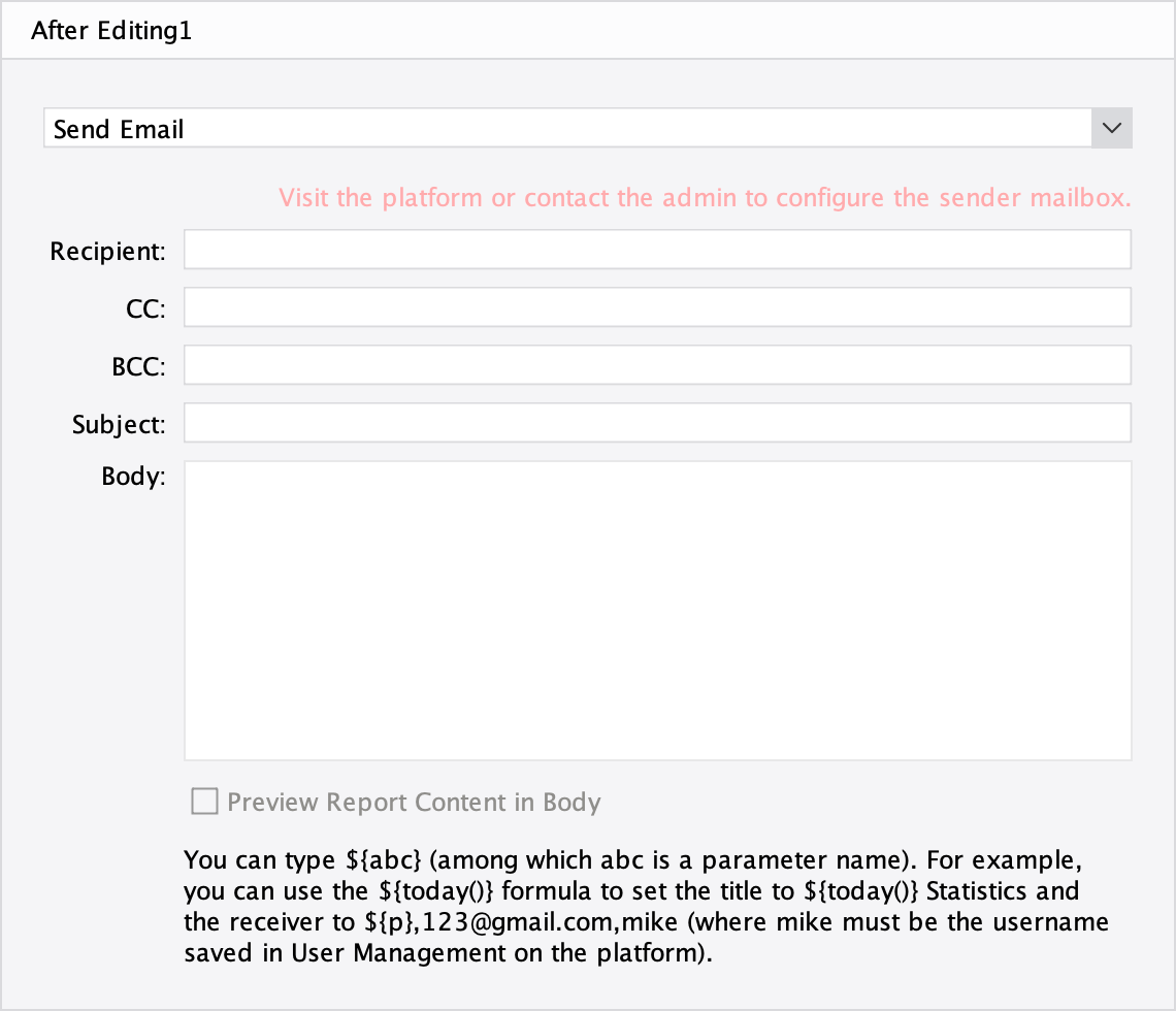Event Response Method-FineReport Help Document