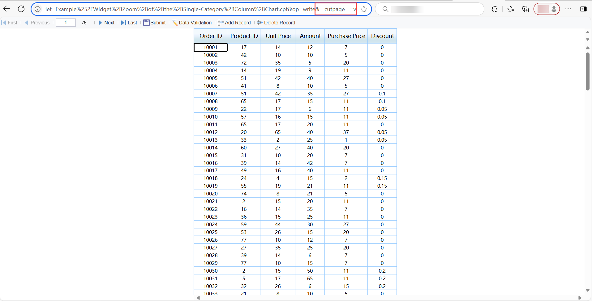 Data Entry Pagination -FineReport Help Document