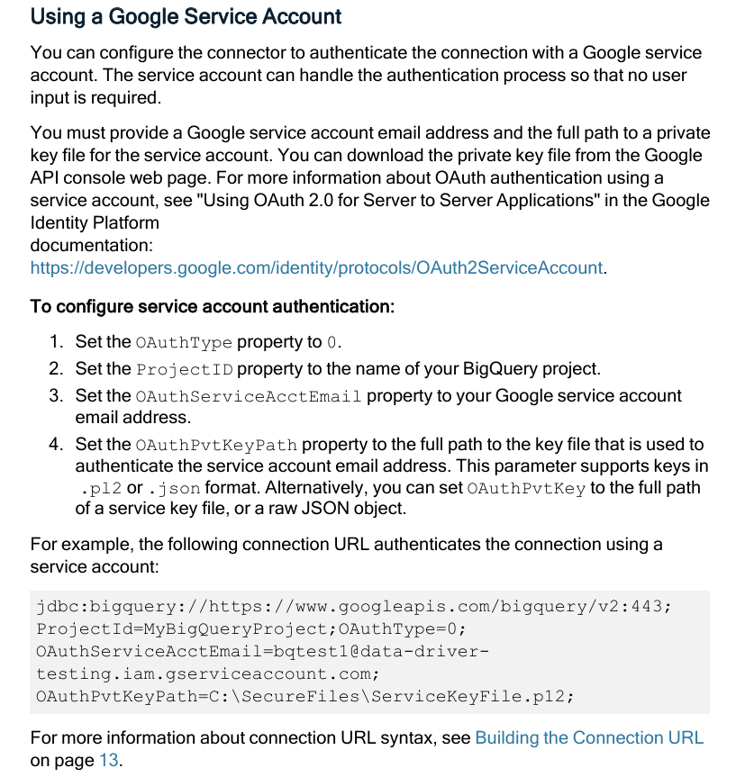 Data Connection to Google BigQuery-FineReport Help Document