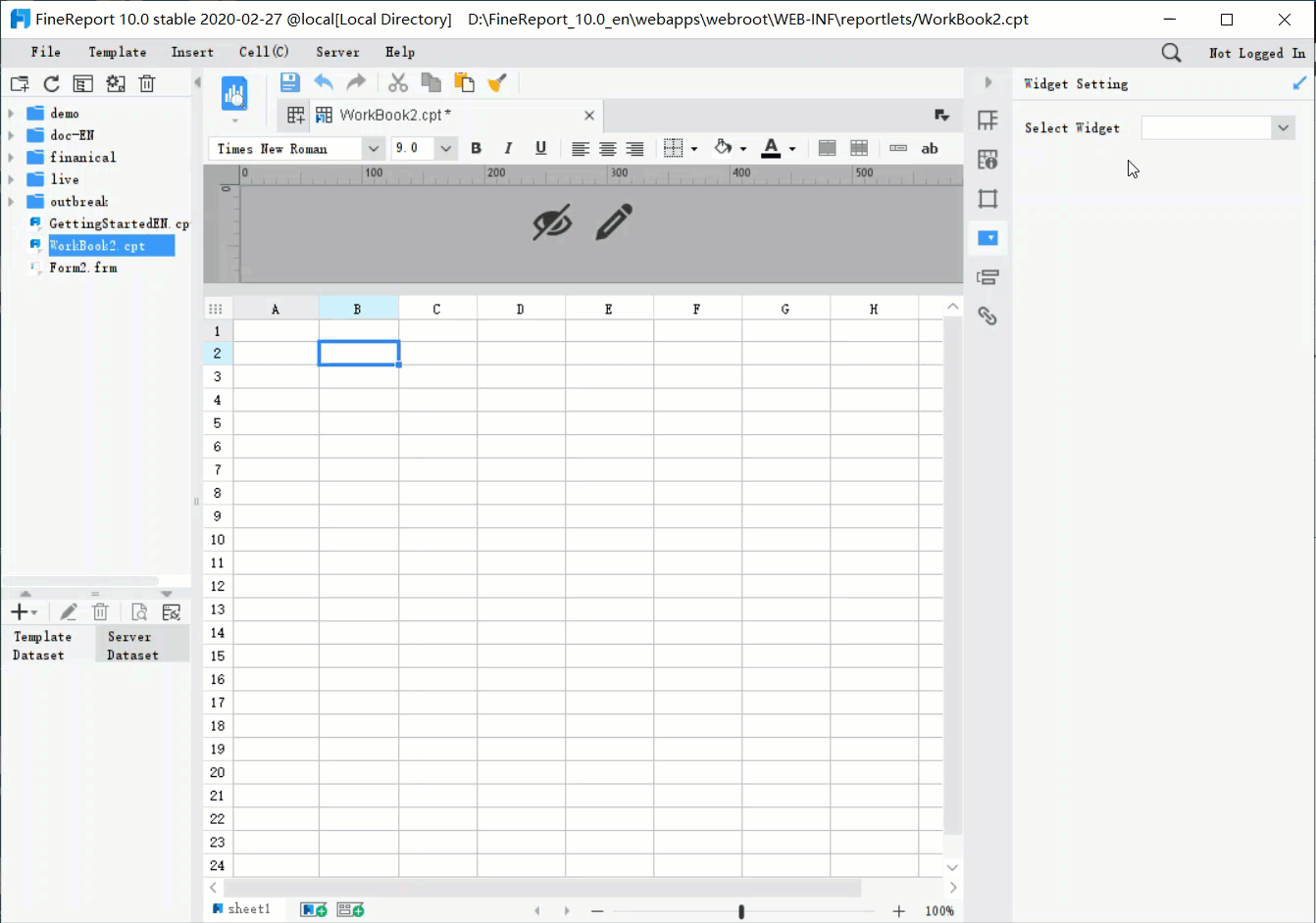 Widget Manager-FineReport Help Document