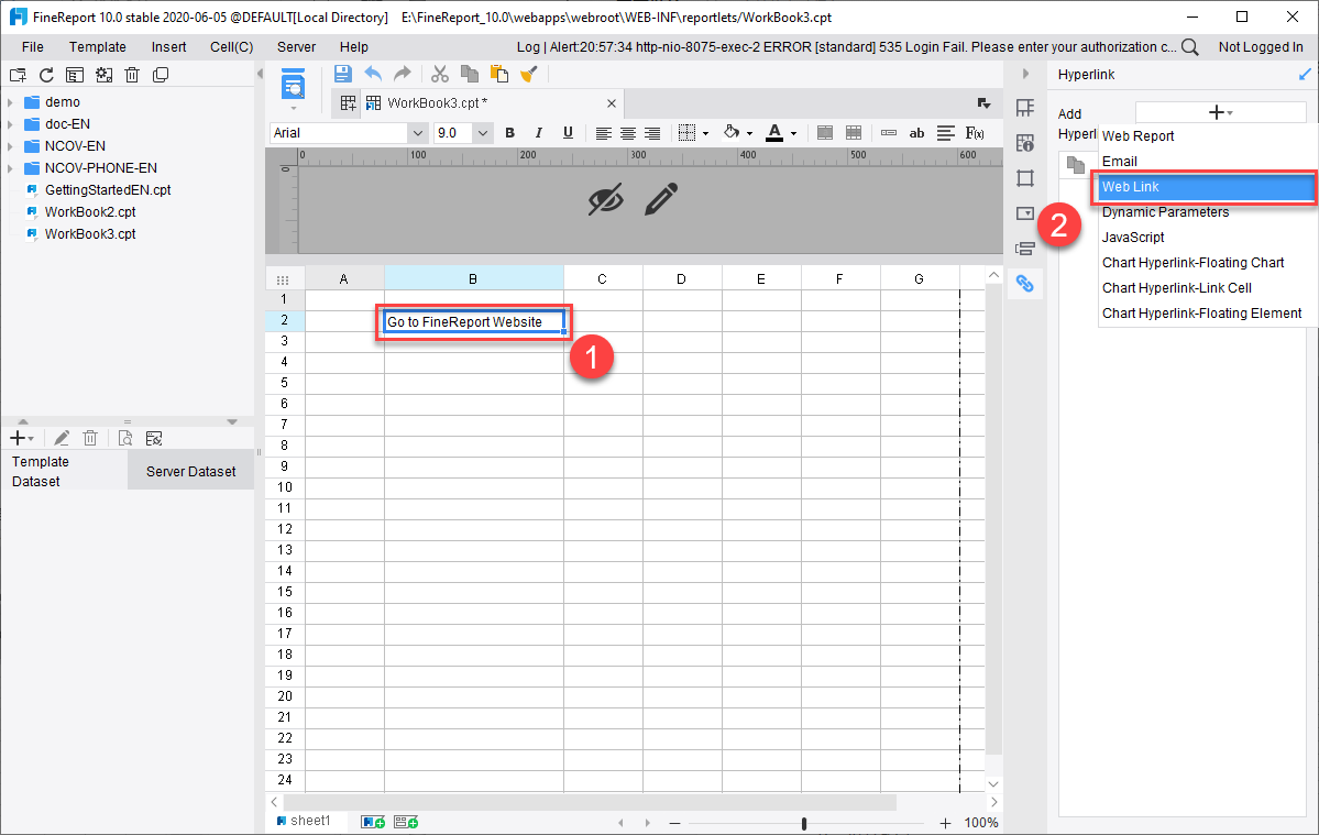 Web Link-FineReport Help Document