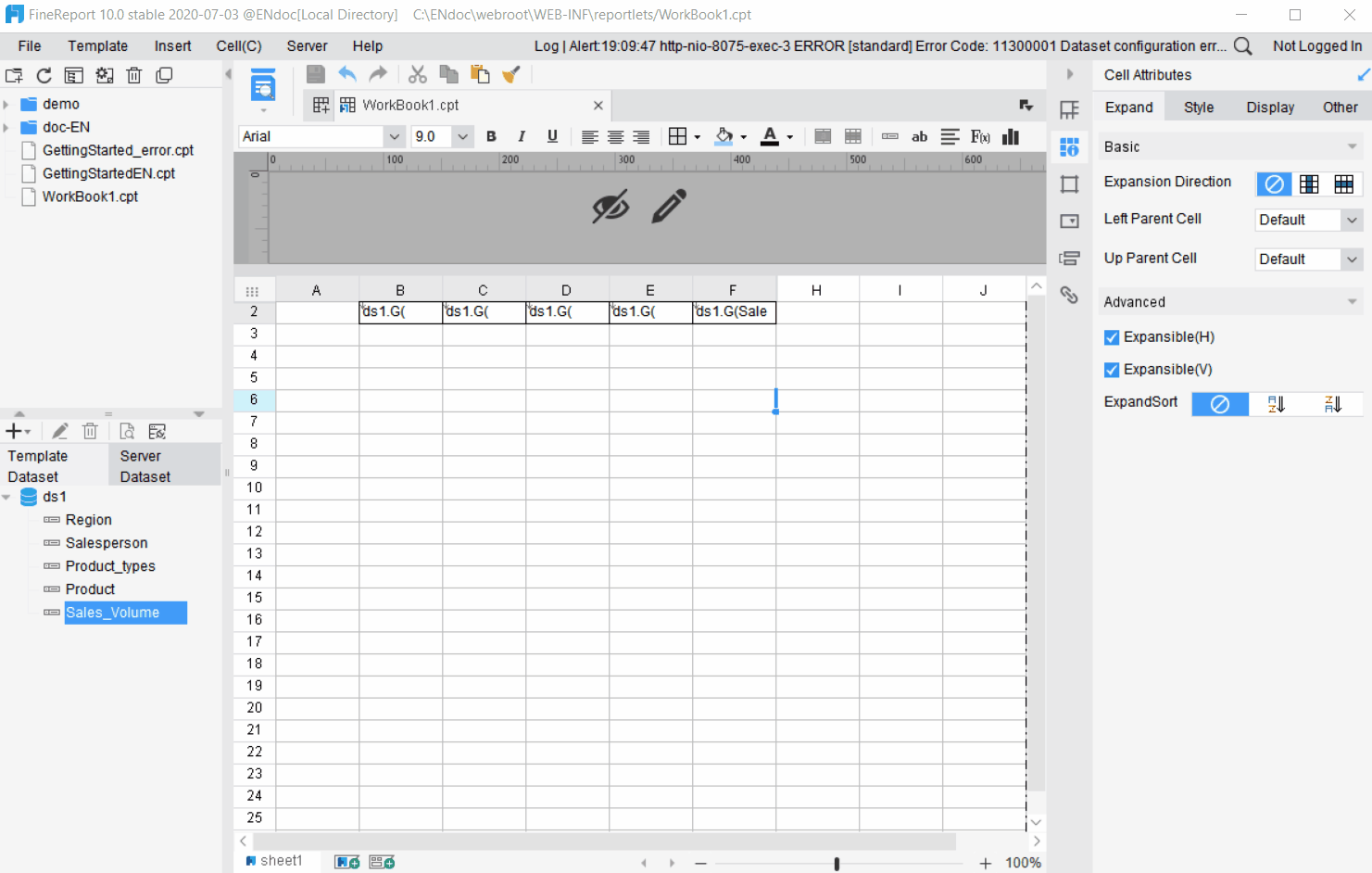 Excel Export Attributes-FineReport Help Document