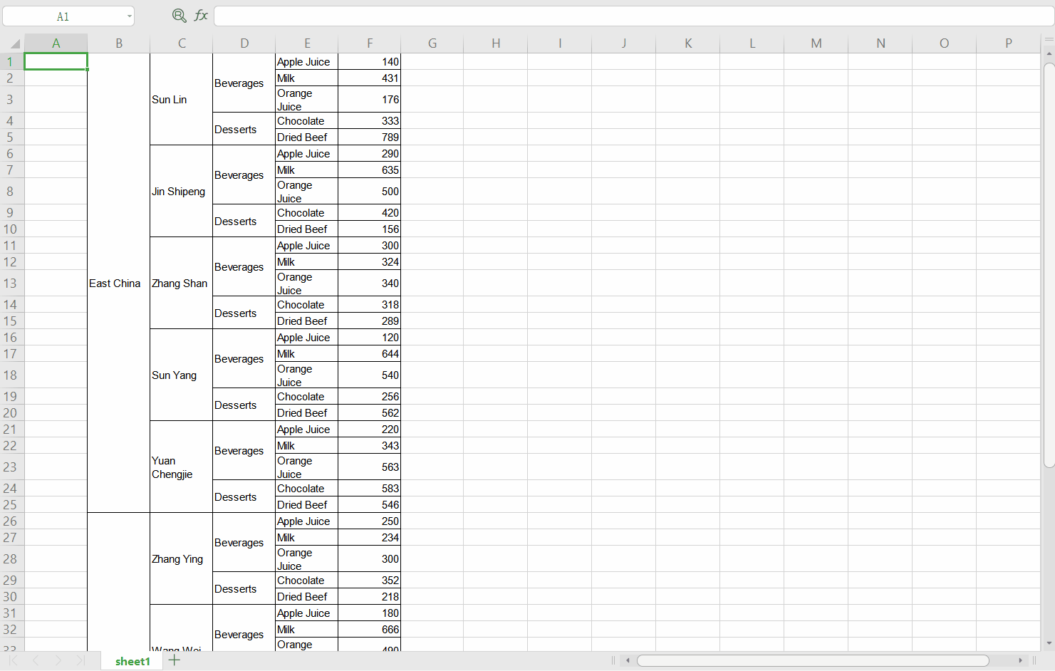 Excel Export Attributes-FineReport Help Document