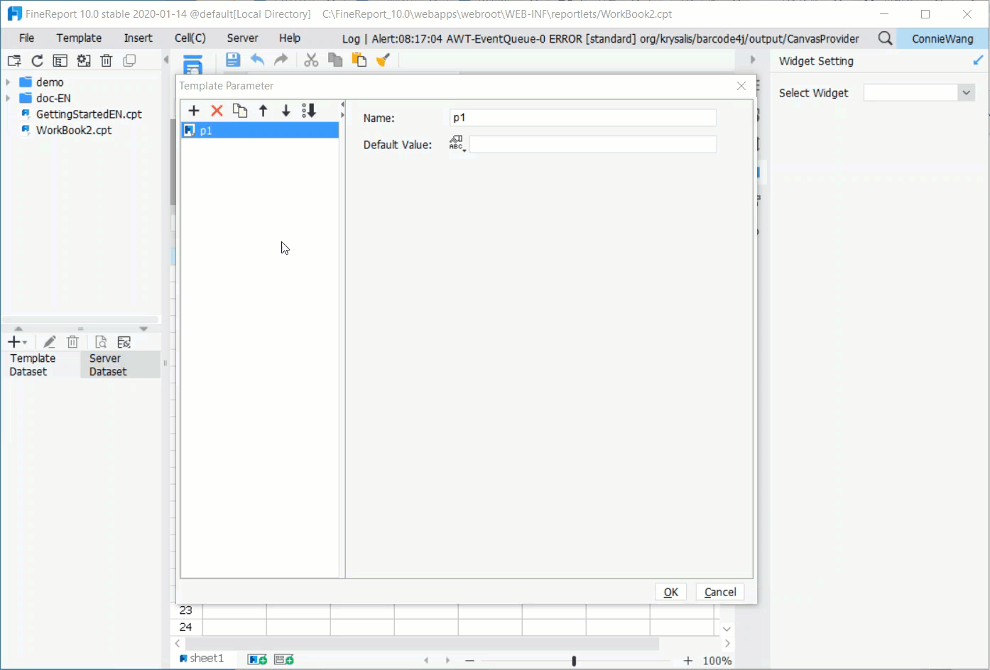 Global and Template Parameter-FineReport Help Document