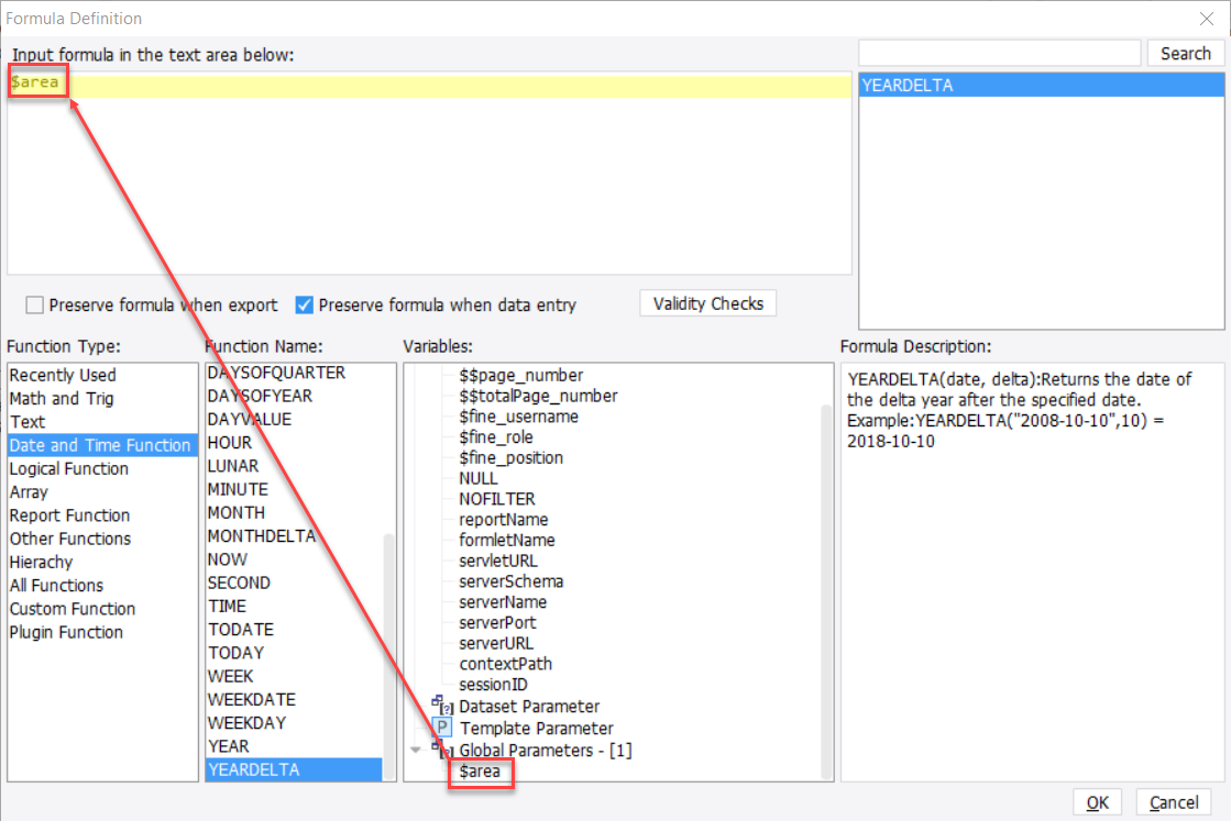 Global and Template ParameterFineReport Help Document