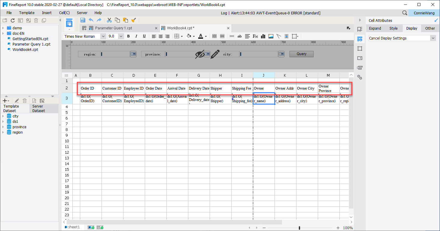 Common Parameter Application-FineReport Help Document