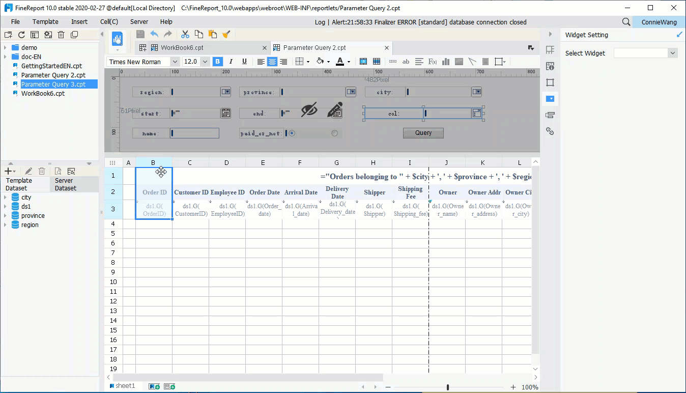 Common Parameter Application-FineReport Help Document