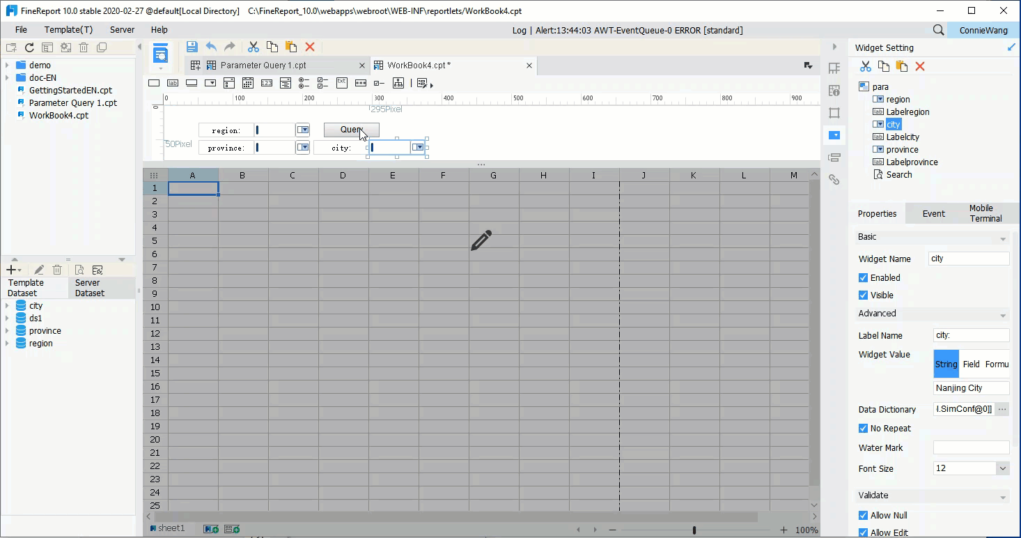 Common Parameter Application-FineReport Help Document