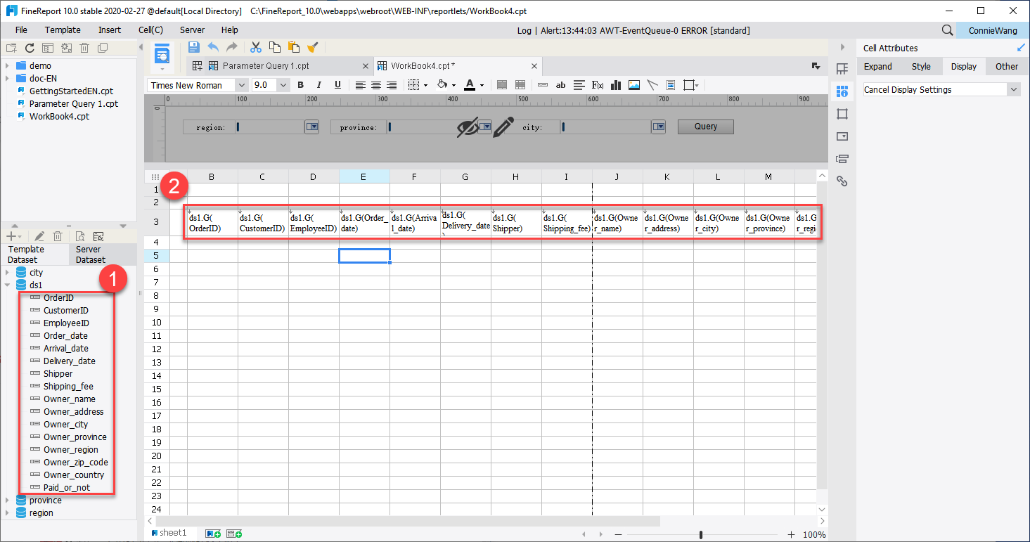 Common Parameter Application-FineReport Help Document