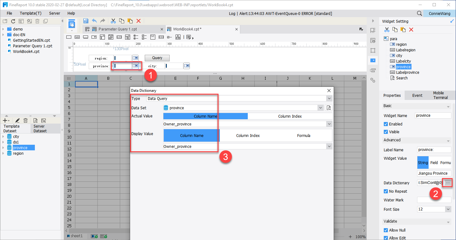 Common Parameter Application-FineReport Help Document