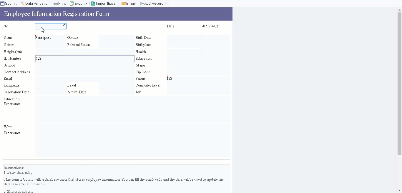 Data Entry Attributes-FineReport Help Document