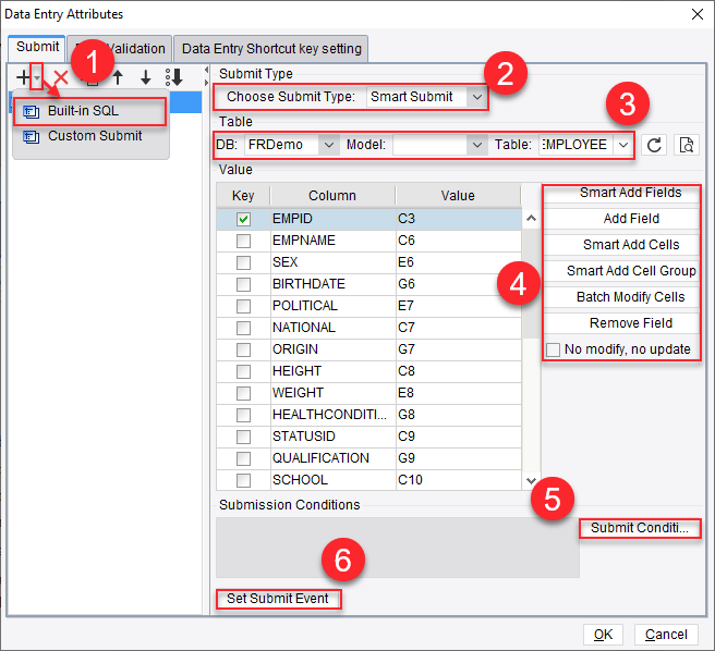 Data Entry Attributes-FineReport Help Document