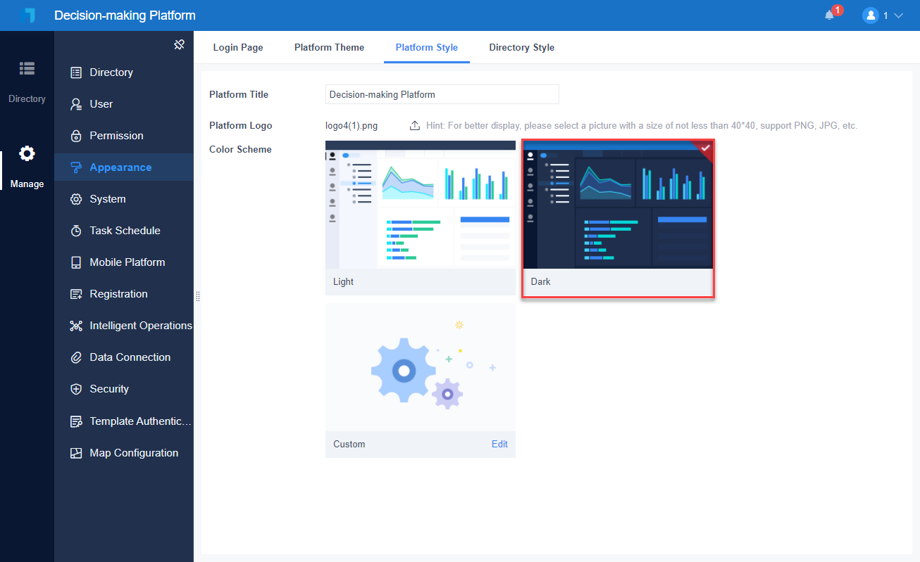 Platform Style-FineReport Help Document