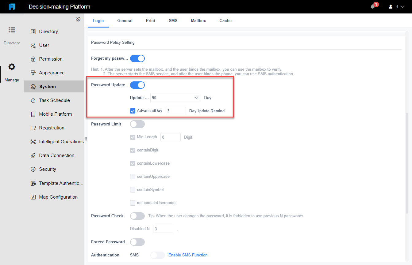 Login Setting-FineReport Help Document