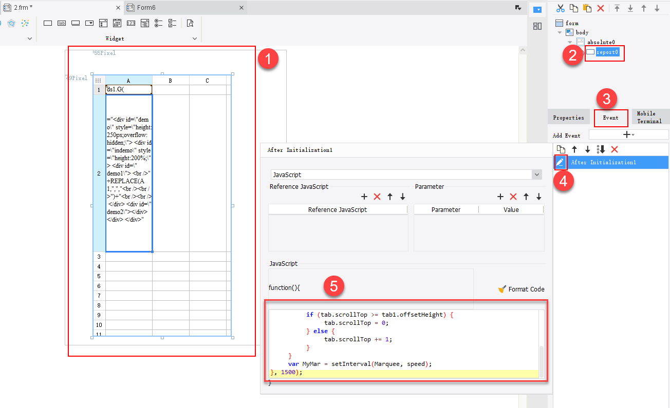 JS Marquee-like Content Scrolling-FineReport Help Document