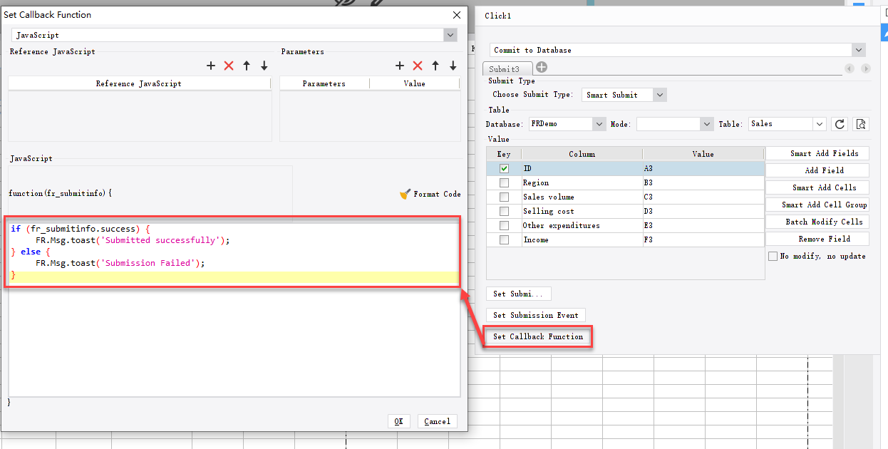 JS Get the Returned Value of Data Entry-FineReport Help Document