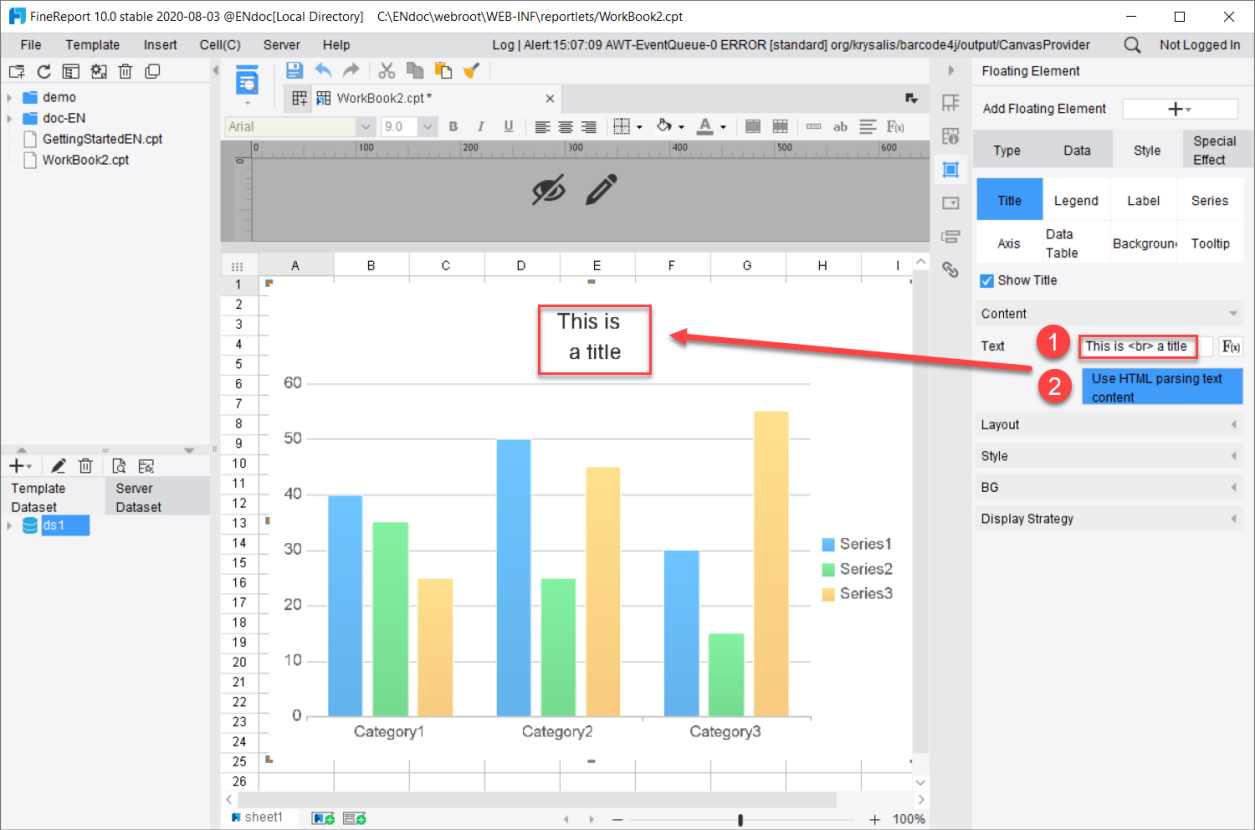 Chart Title-FineReport Help Document