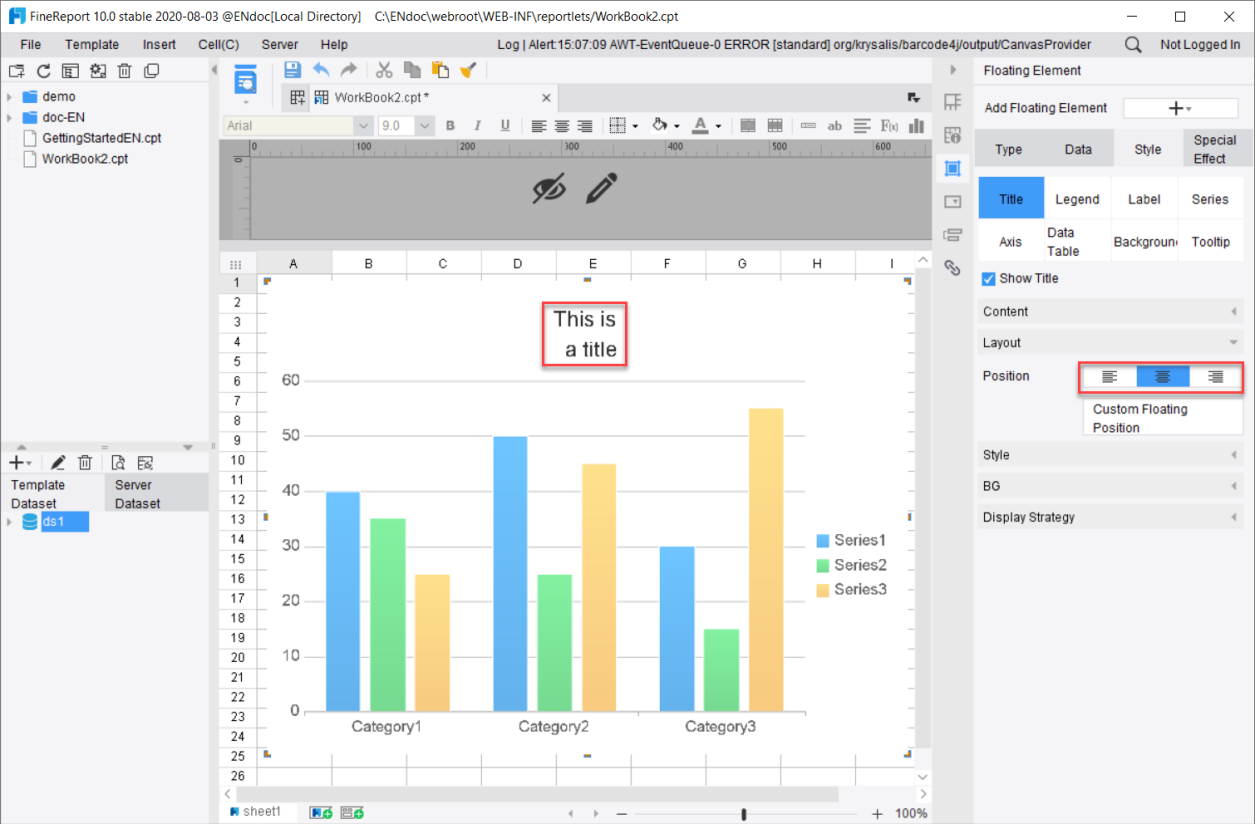 Chart Title-FineReport Help Document