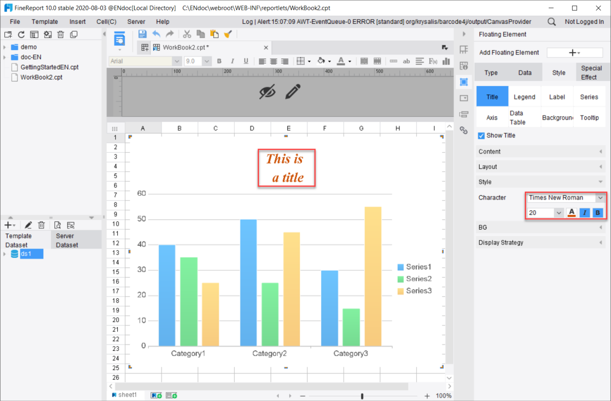 Chart Title-FineReport Help Document
