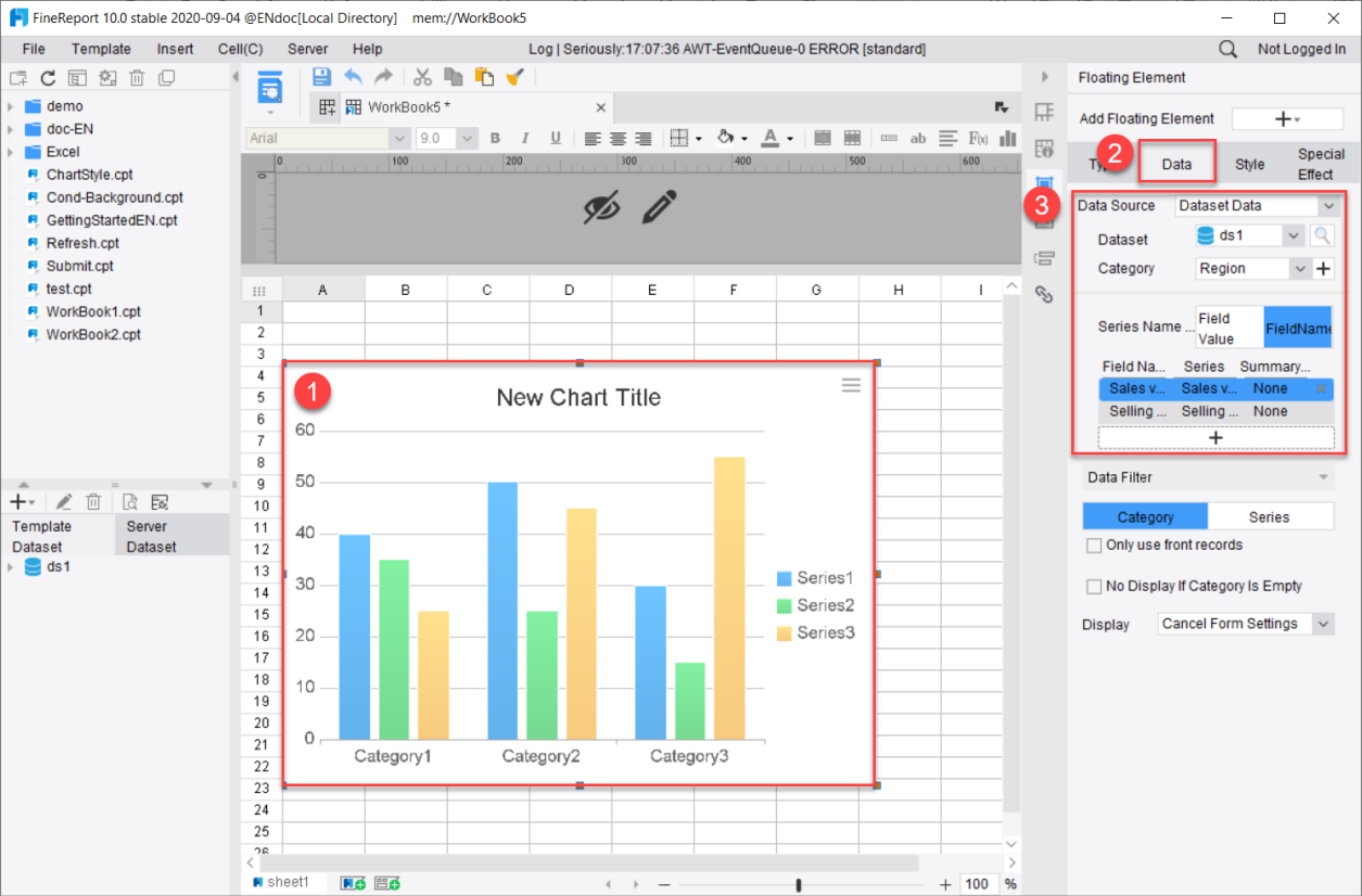 Chart Manual Refresh-FineReport Help Document