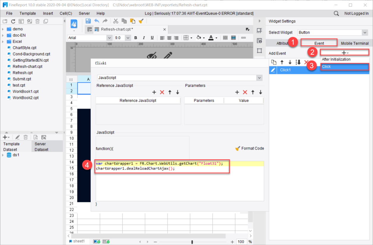 Chart Manual Refresh-FineReport Help Document