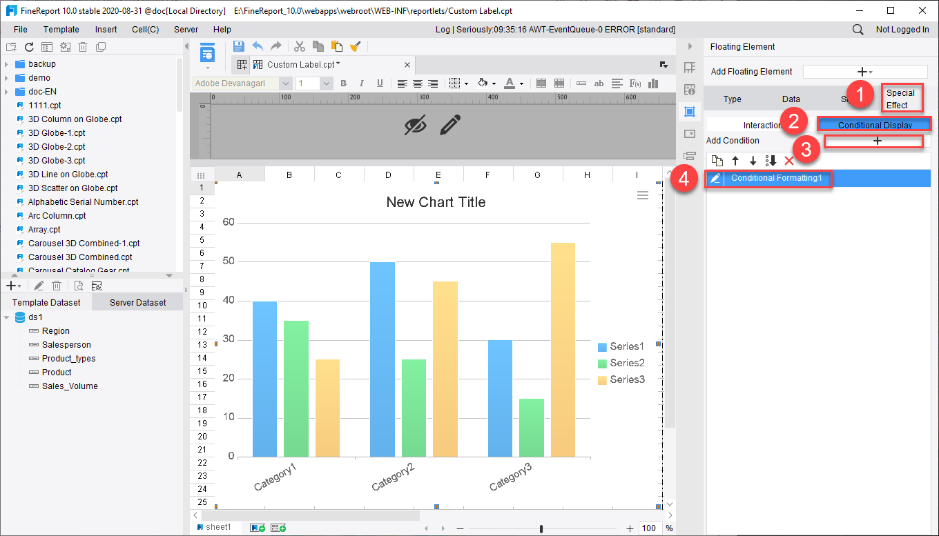 Chart Custom Flashing Animation-FineReport Help Document