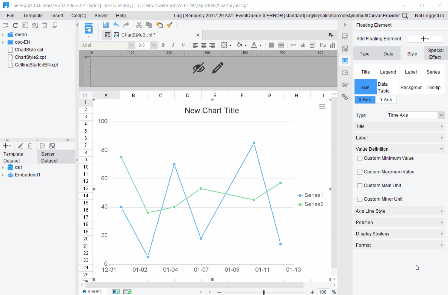 Chart Axis-FineReport Help Document