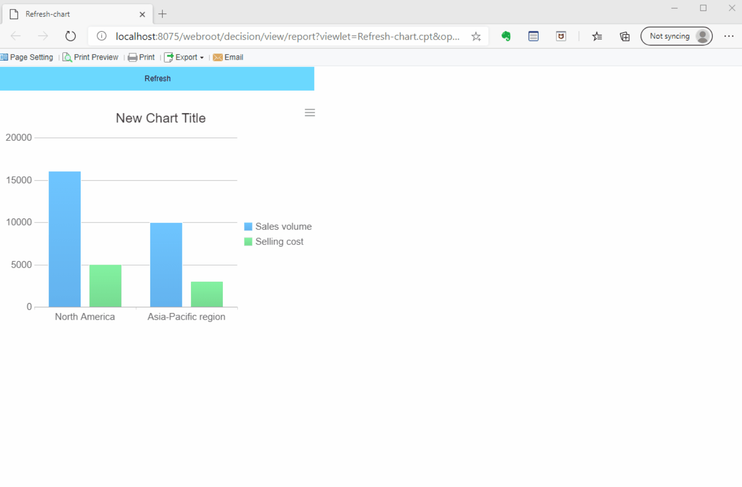Chart Manual Refresh-FineReport Help Document