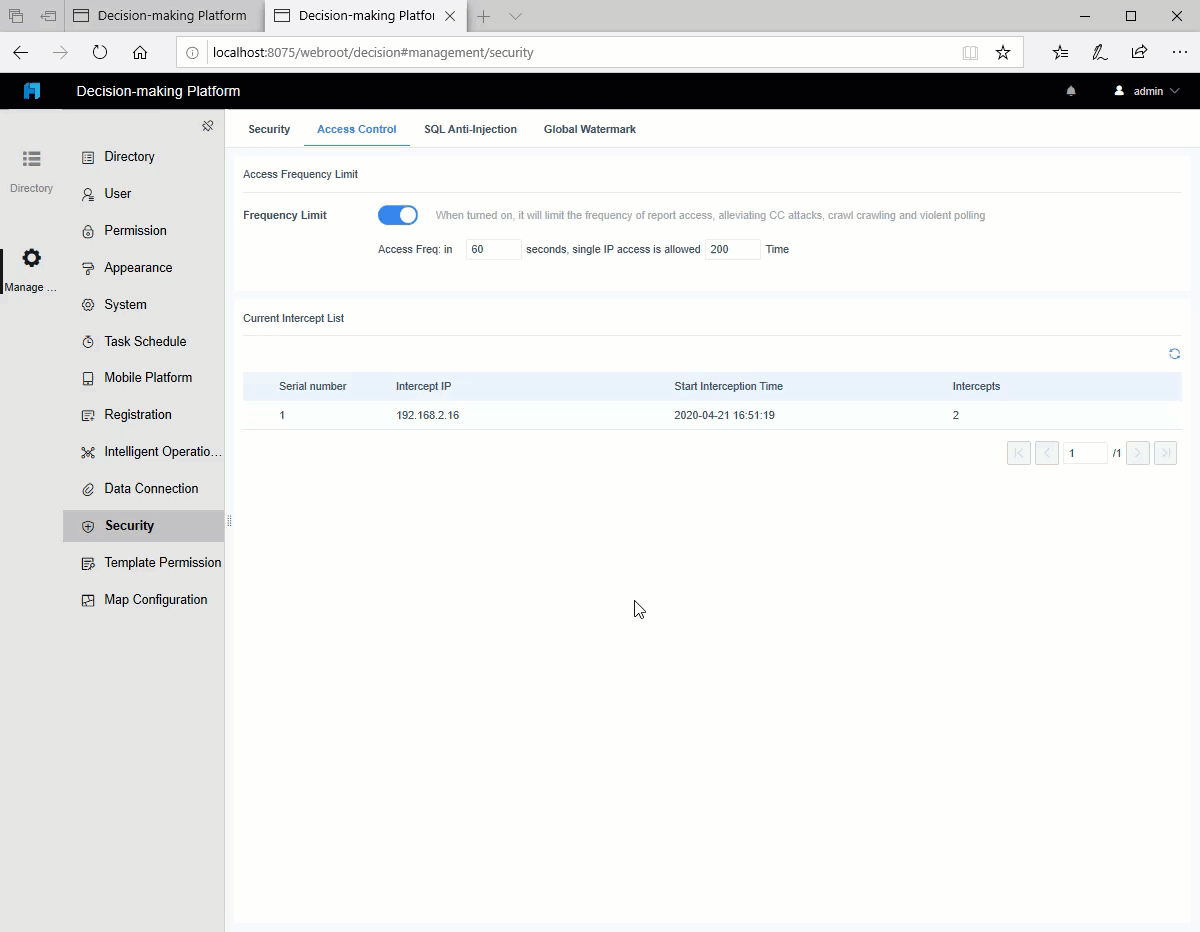 access-control-finereport-help-document
