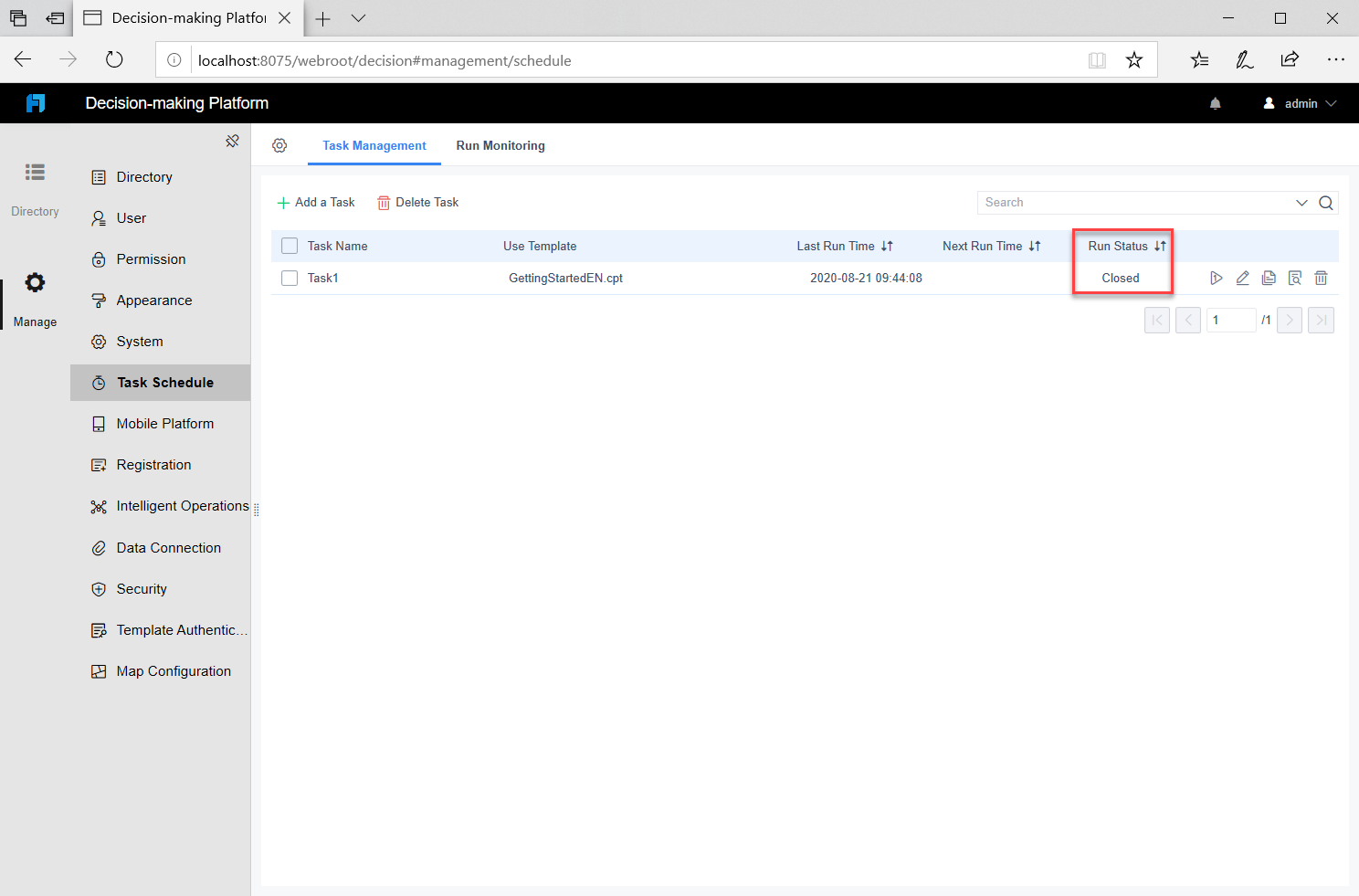 Task And Conditions Conditions in Task Schedule-FineReport Help Document