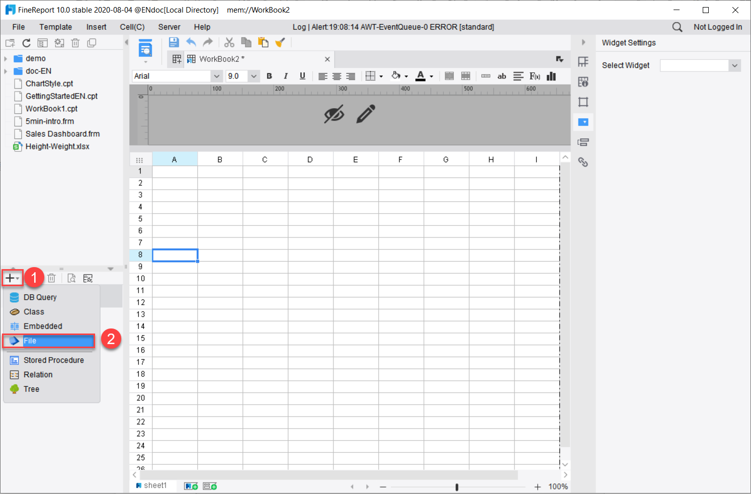 Excel Dataset-FineReport Help Document