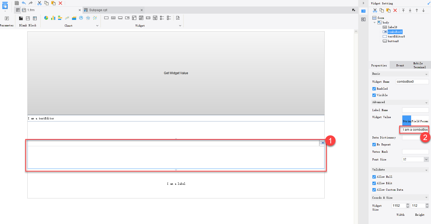 JS Report Button Control Gets Other Control Values-FineReport Help Document