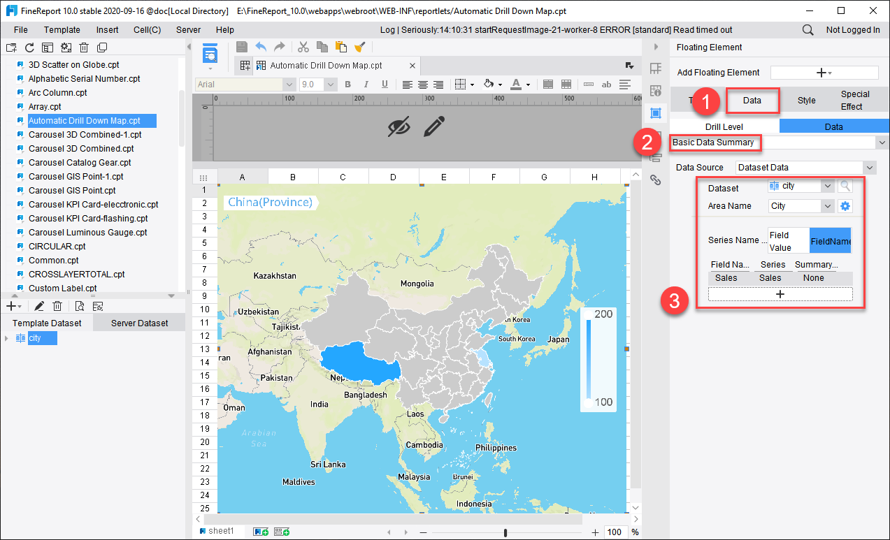 Map Drilling-FineReport Help Document