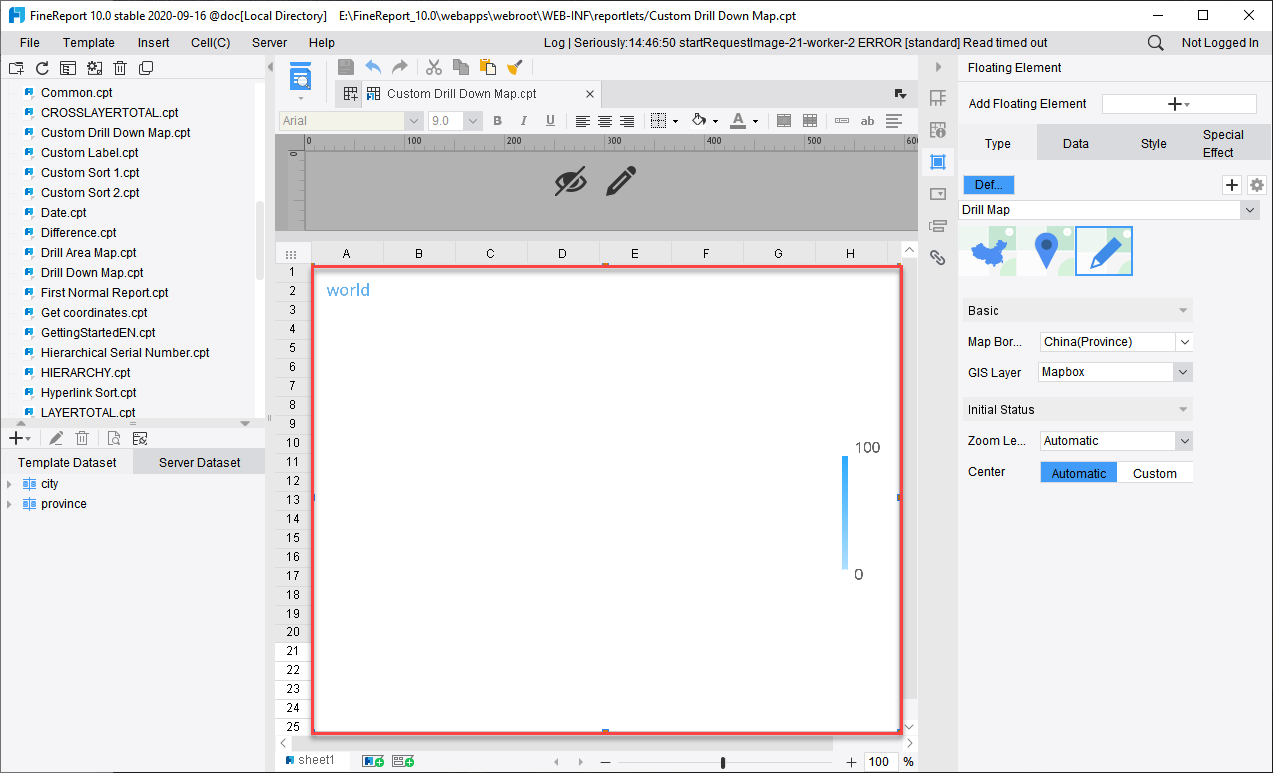 Map Drilling-FineReport Help Document