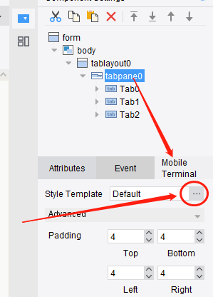 モバイル Tab パネルスタイル- FineReport Help Document