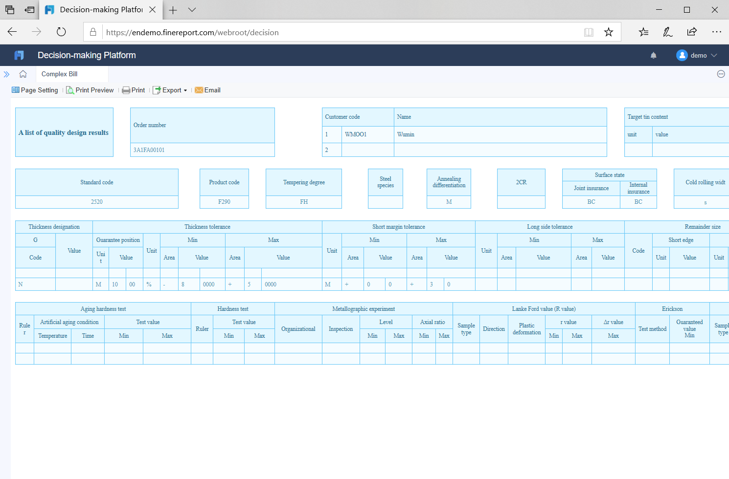 Types of Template Design-FineReport Help Document